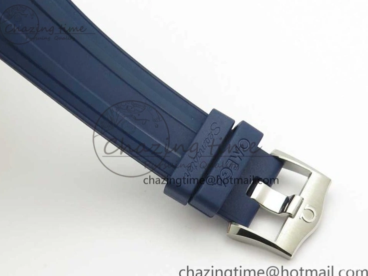 0321 Lightweight 2018 Seamaster Diver 300M VSF 1:1 Best Edition Blue Ceramic Blue Dial on Blue Rubber Strap A8800 V2 (Black Balance Wheel) 7961